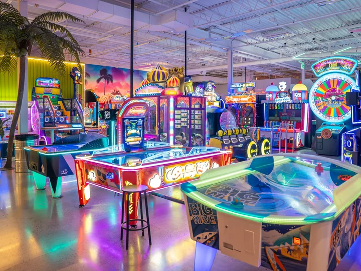 Arcade and air hockey games at Forever Young