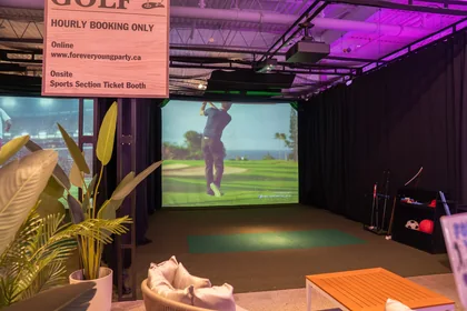 Golf and sports simulator room